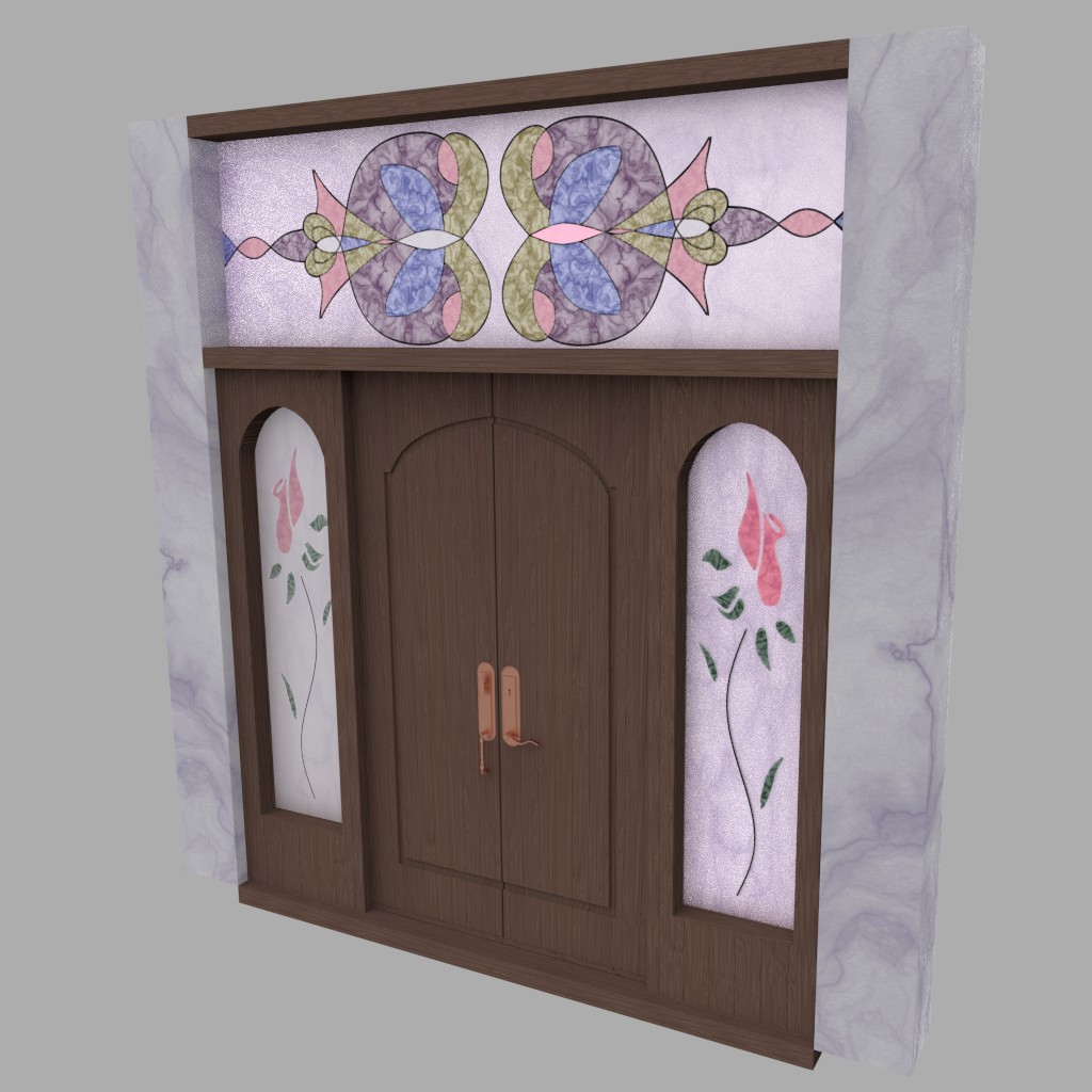 Main Entrance Door and Stained Glass preview image 1